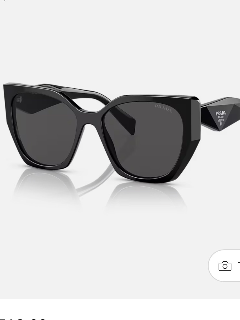 PRADA PR 19ZS Asian Fit Butterfly Sunglasses